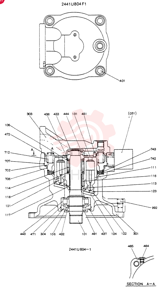 HYDRAULIC MOTOR 2441U804F1