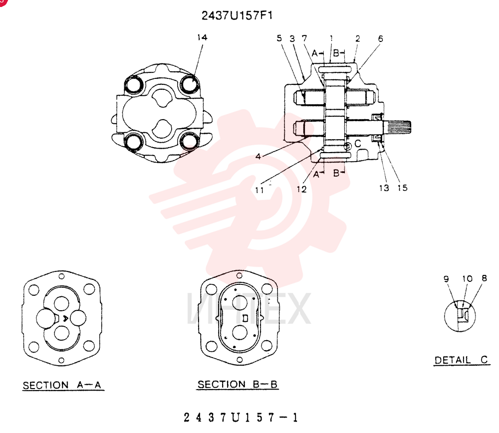 HYDRAULIC PUMP 2437U157F1