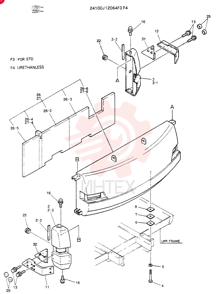 Схема (SK200) - MARK III EXCAVATOR ASN YQ1701 (1/91-12/99) 24100J12064F3