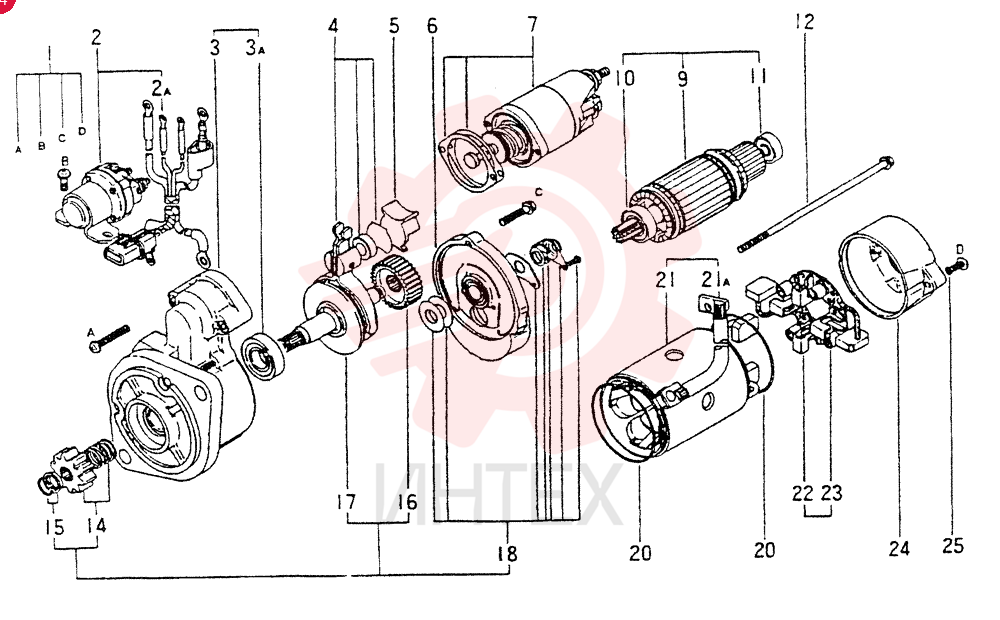 STARTER MOTOR,24V, 5kW VAME087590 (2)