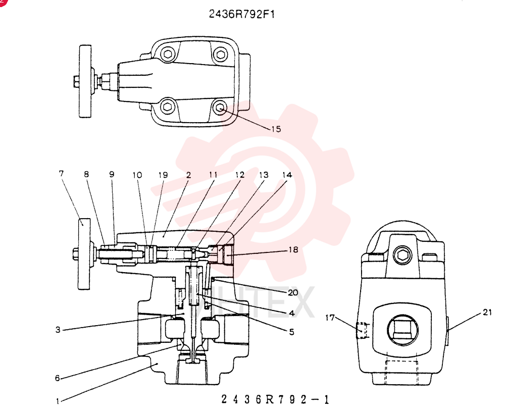 VALVE ASSY,RELIEF 2436R792F1