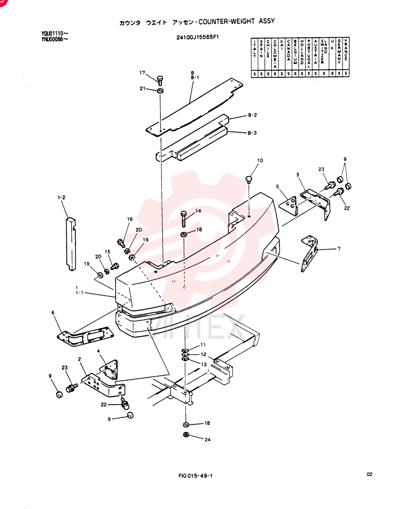 COUNTER-WEIGHT ASSY 24100J15565F1