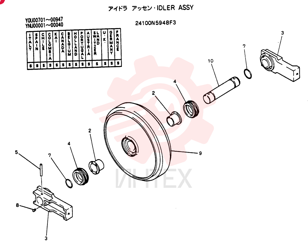 IDLER WHEEL 24100N5948F3