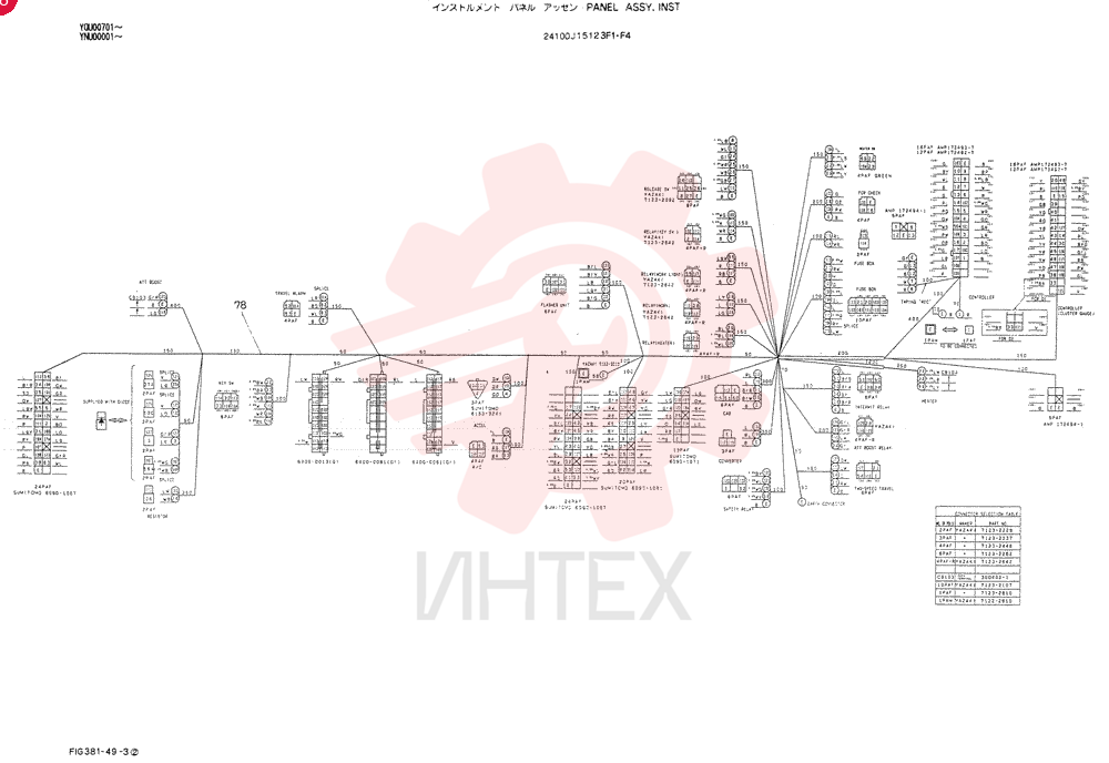 PANEL ASSY, INST, APPLICABLE: YQU00701-01026 YNU00001-00000 24100J15123F1 (1)