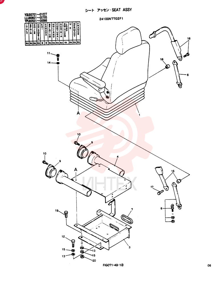 SEAT ASSY 24100N7702F1