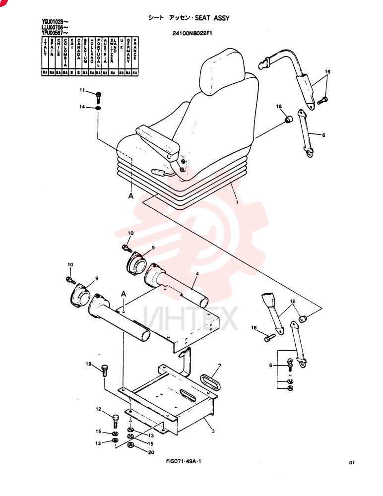SEAT ASSY 24100N8022F1