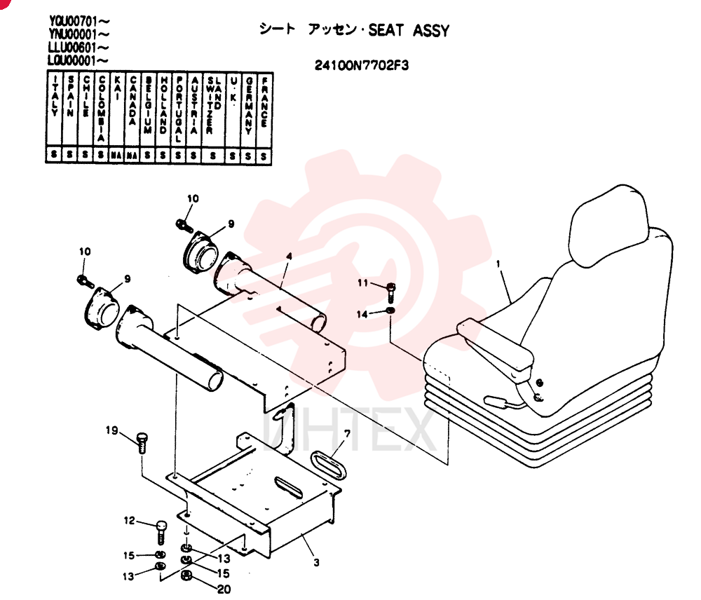 SEAT ASSY 24100N7702F3
