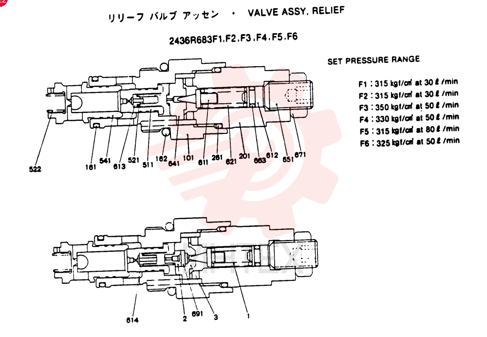 VALVE PRESSURE RELIE 2436R683F1