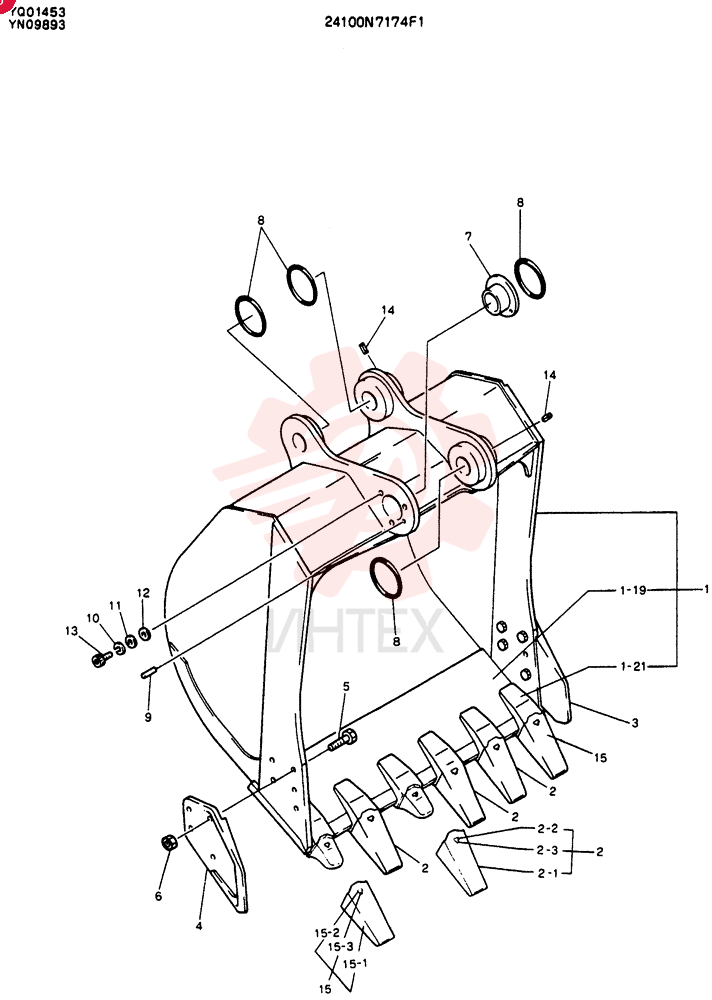 BUCKET ASSY. 0. 9M3