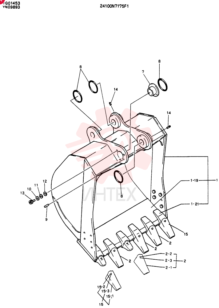BUCKET ASSY. 1.1M3