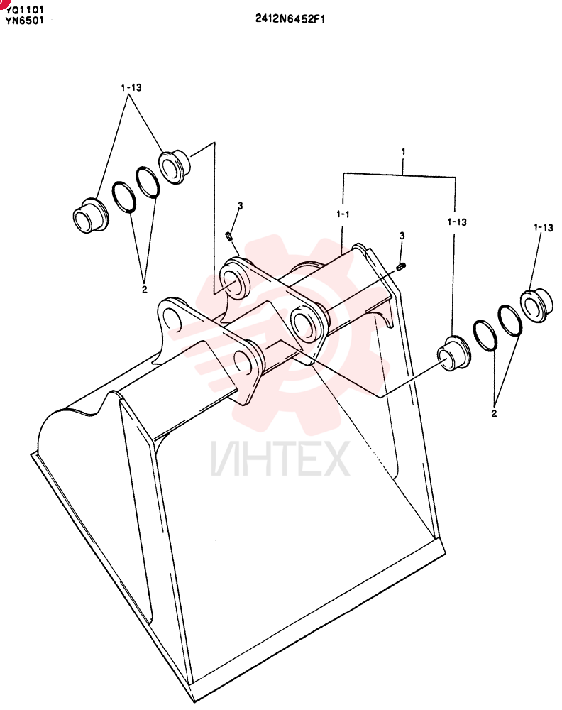 BUCKET ASSY,SCRAPER 24100N6452F1
