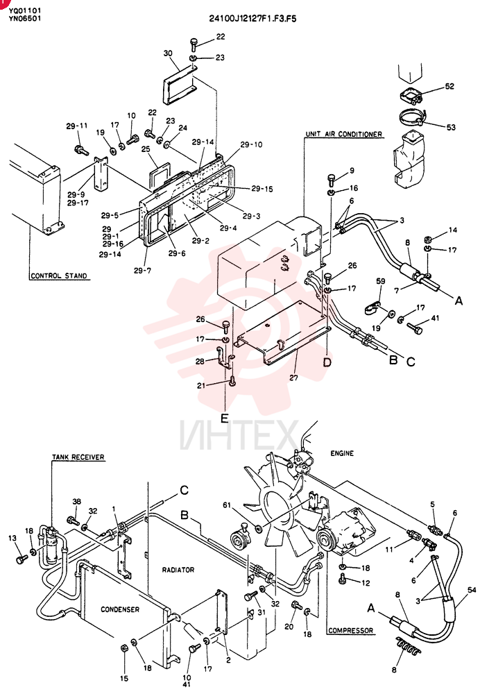 CONDITIONER GROUP, AIR, Serial Range: YQ01101-YQ01184 24100J12127F1 (1)