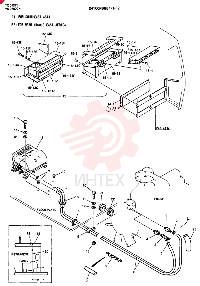 HEATER ASSY (FOR SOUTHEAST ASIA) 24100N6654F1
