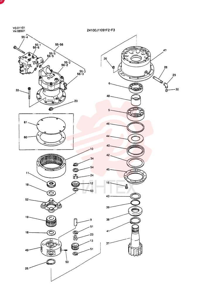 HYDRAULIC MOTOR 24100J11091F2