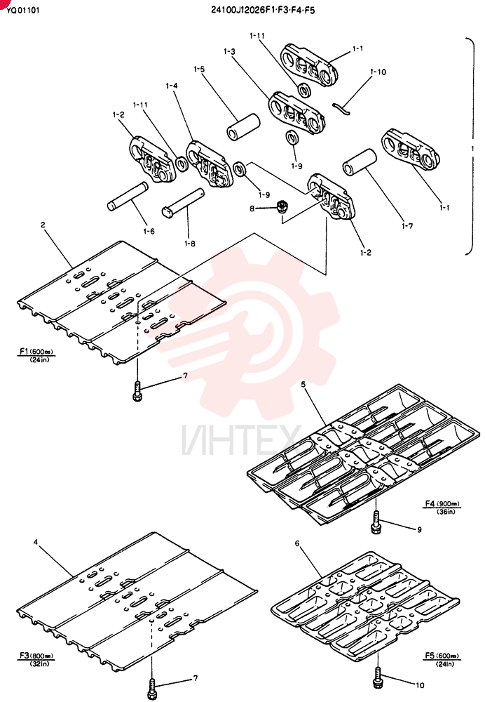 INSTAL,CRAWLER TRACK 24100J12026F1