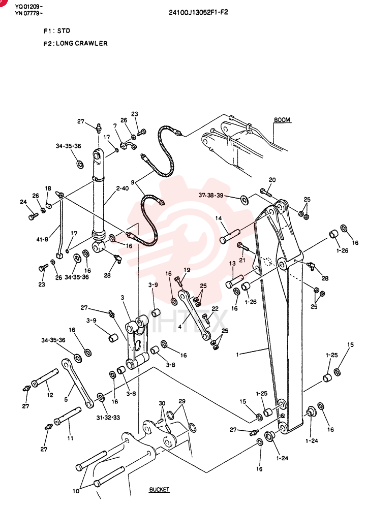 Схема (SK200) - MARK III EXCAVATOR SN YN07922 (1/91-12/99) 24100J13052F1