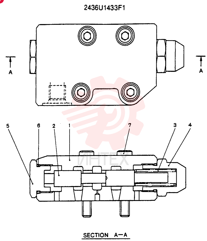 Схема (SK200) - MARK III EXCAVATOR SN YN07922 (1/91-12/99) 2436U1433F1