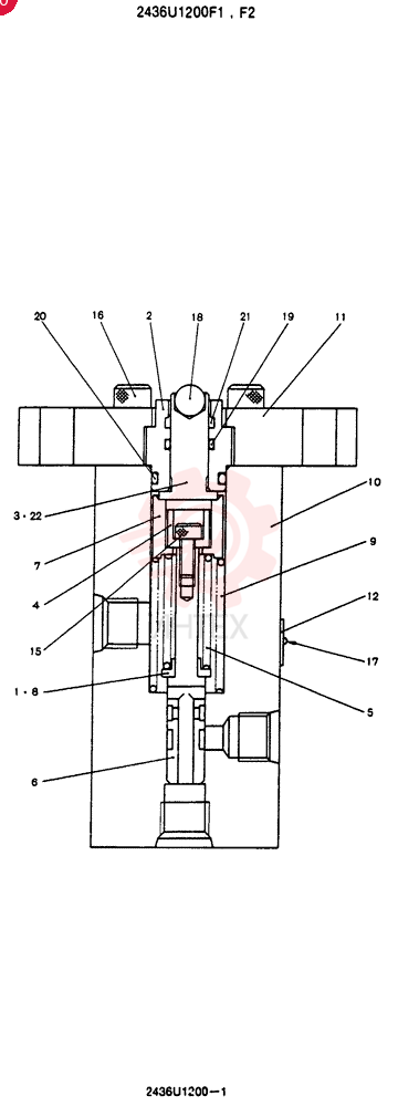 Схема (SK200) - MARK III EXCAVATOR SN YN07922 (1/91-12/99) 2436U1200F1