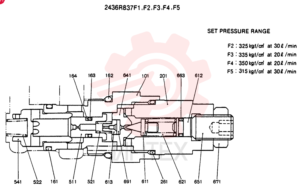 VALVE ASSY, PORT RELIEF 2436R837F1