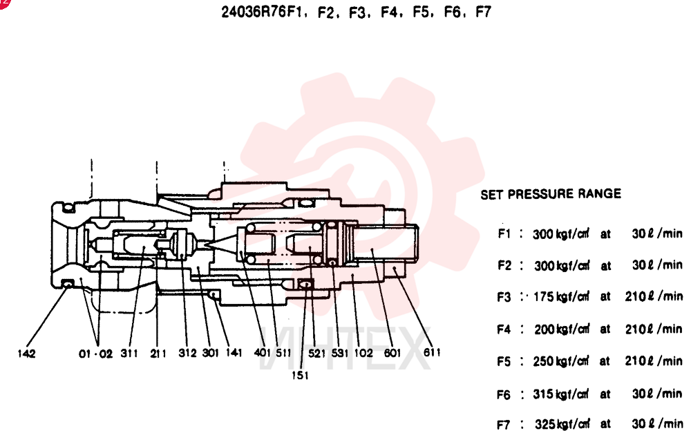 VALVE PRESSURE RELIE 24036R76F1