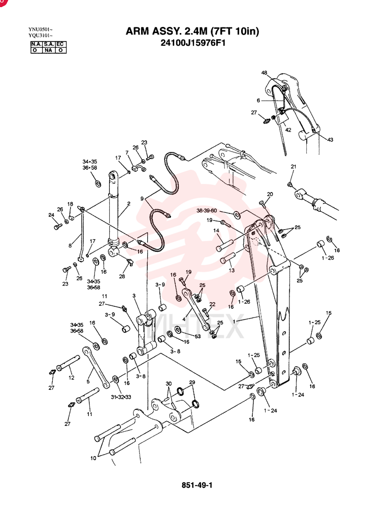 ARM ASSY 2.4M 24100J15976F1