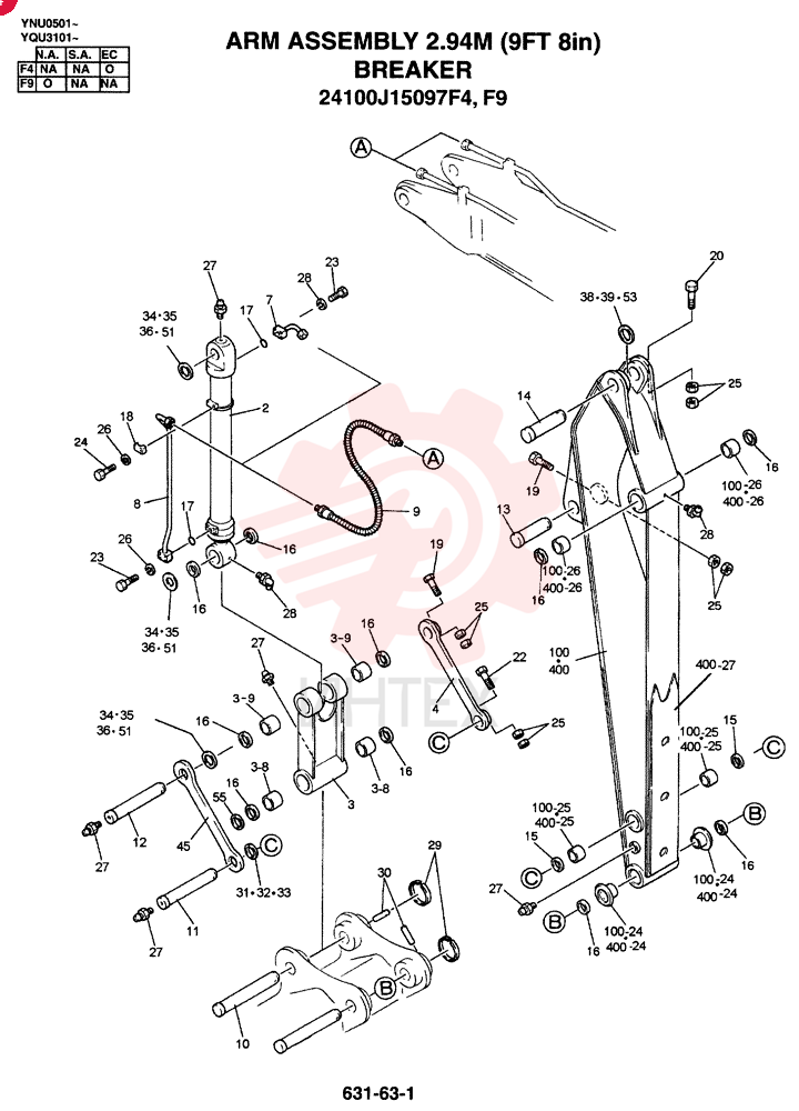 ARM ASSY, QTY-F4: F4 24100J15097F4 (2)