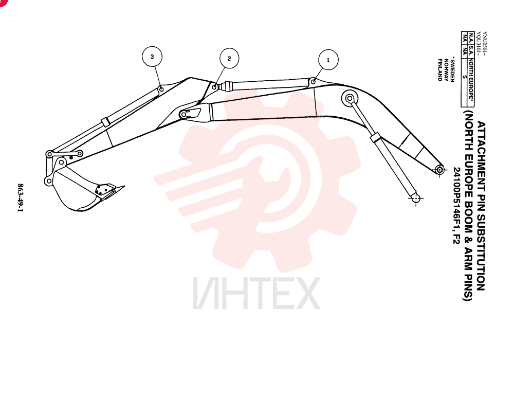 ATTACHMENT PIN SUBSTITUTION (NORTH EUROPE), QTY-F1: F1