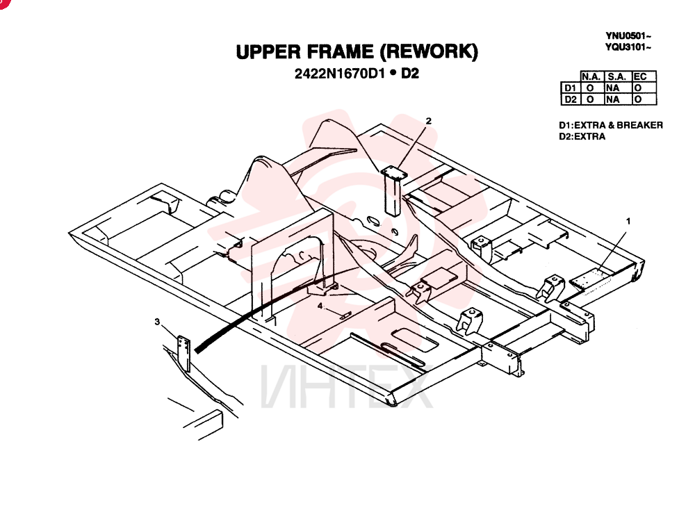 FRAME, UPPER 2422N1670D1