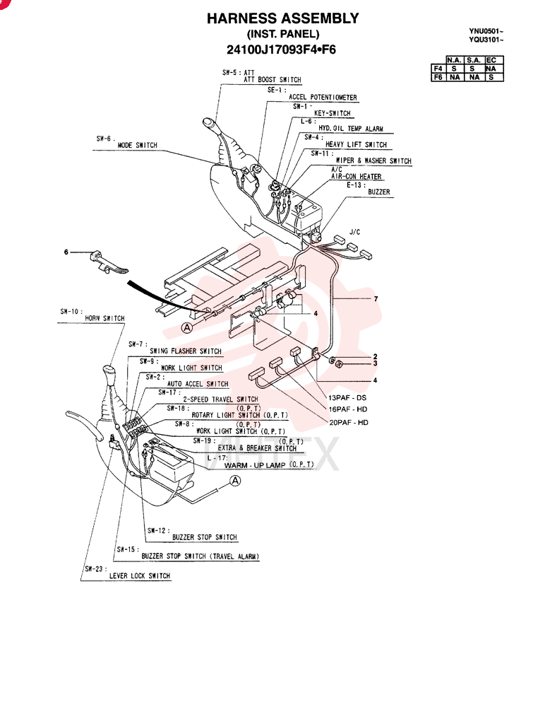 HARNESS ASSY, (N.A., S.A.) 24100J17093F4
