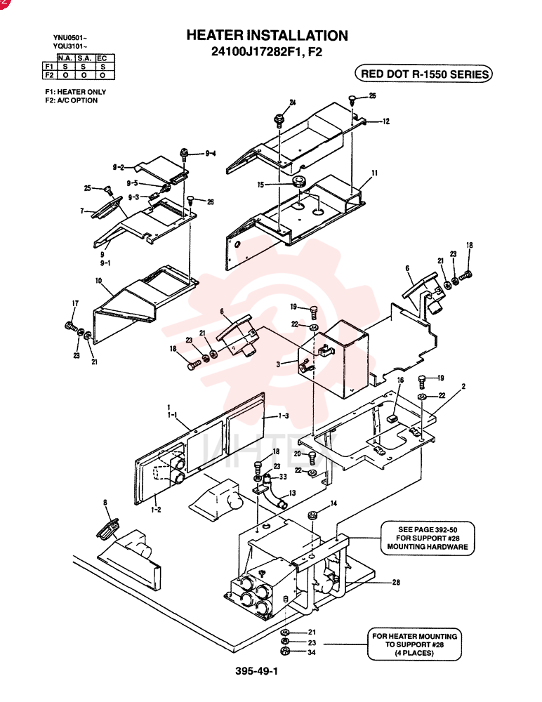 HEATER INSTAL 24100J17282F1