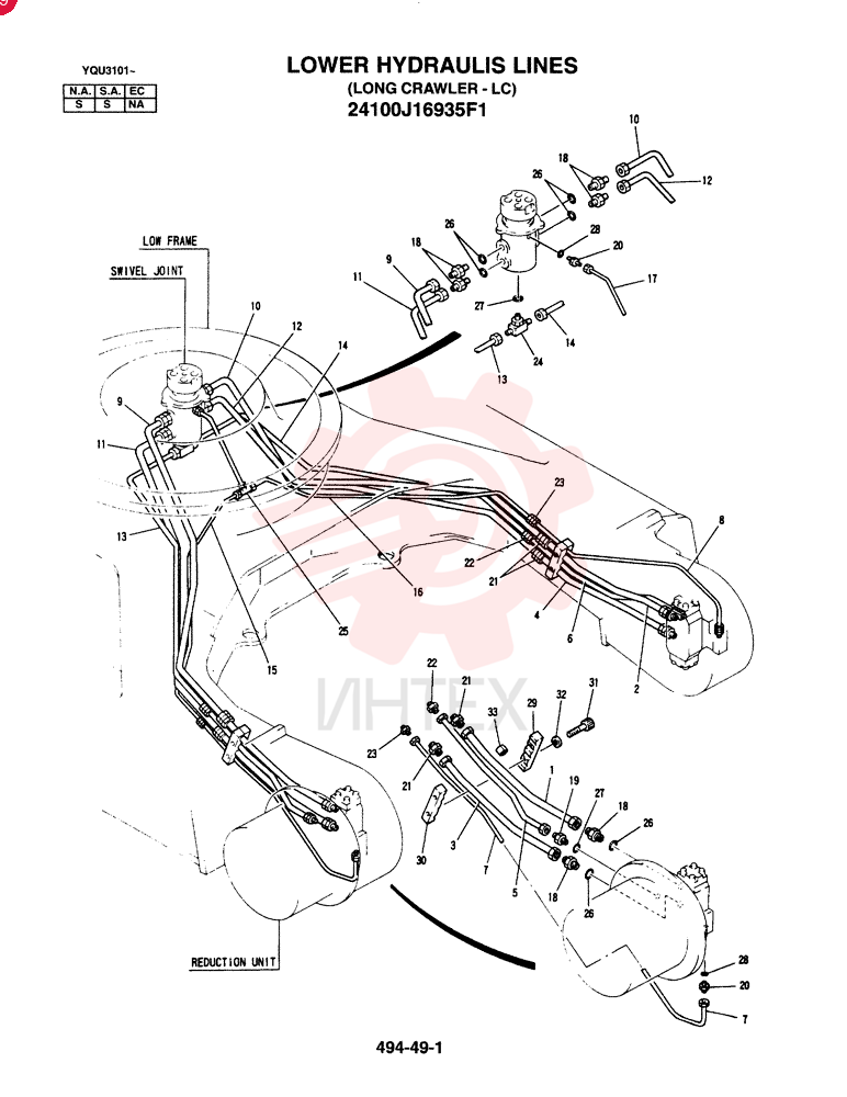HYD LINES, LOW 24100J16935F1