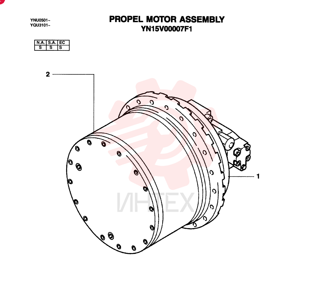 HYDRAULIC MOTOR YN15V00007F1