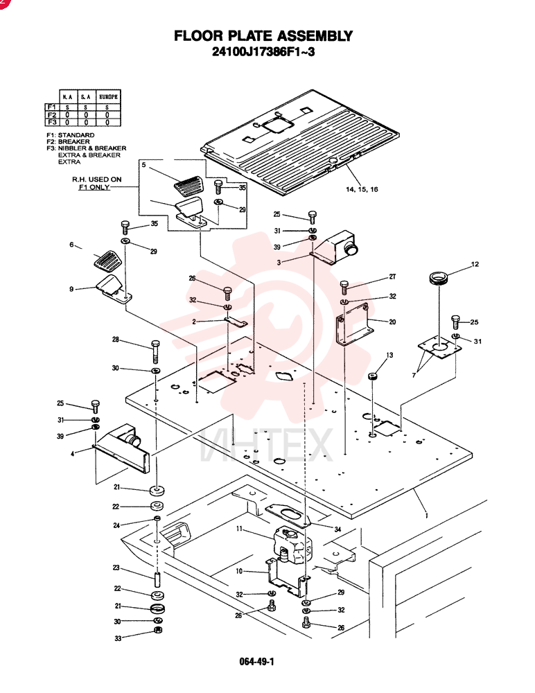 PLATE ASSY, FLOOR 24100J17386F1