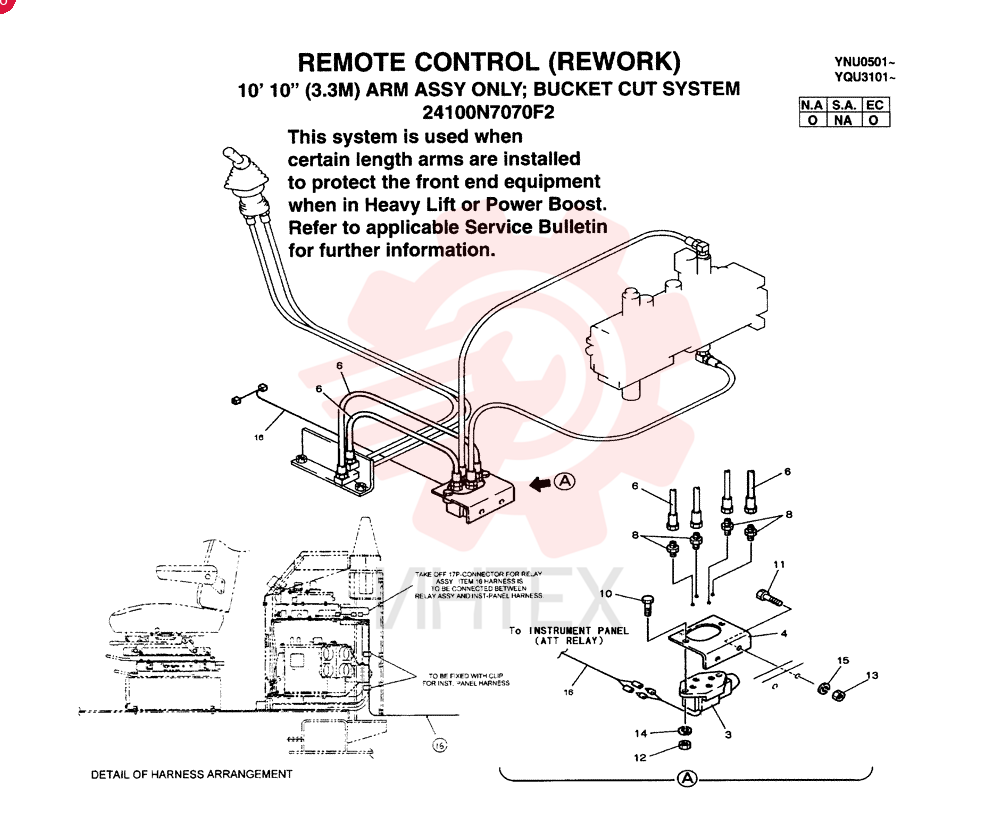 REMOTE CONTROL (REWORK) (BUCKET CUT SYSTEM) 24100N7070F2