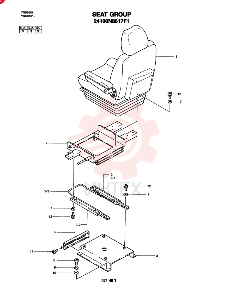 SEAT ASSY 24100N8617F1
