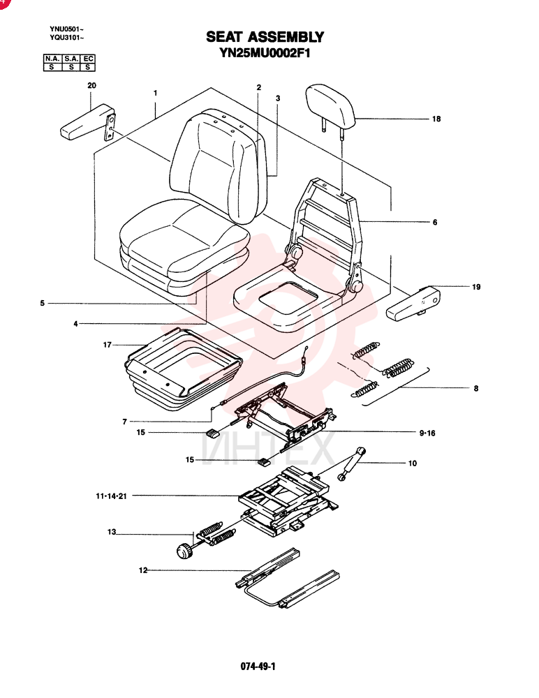 SEAT YN25MU0002F1