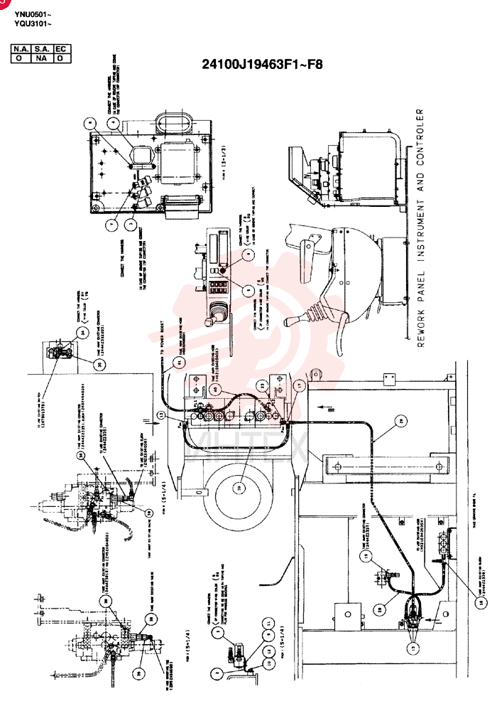Схема (SK200) - MARK IV EXCAVATOR ASN YNU0501 (1/95-12/97) 24100J19463F1 (4)