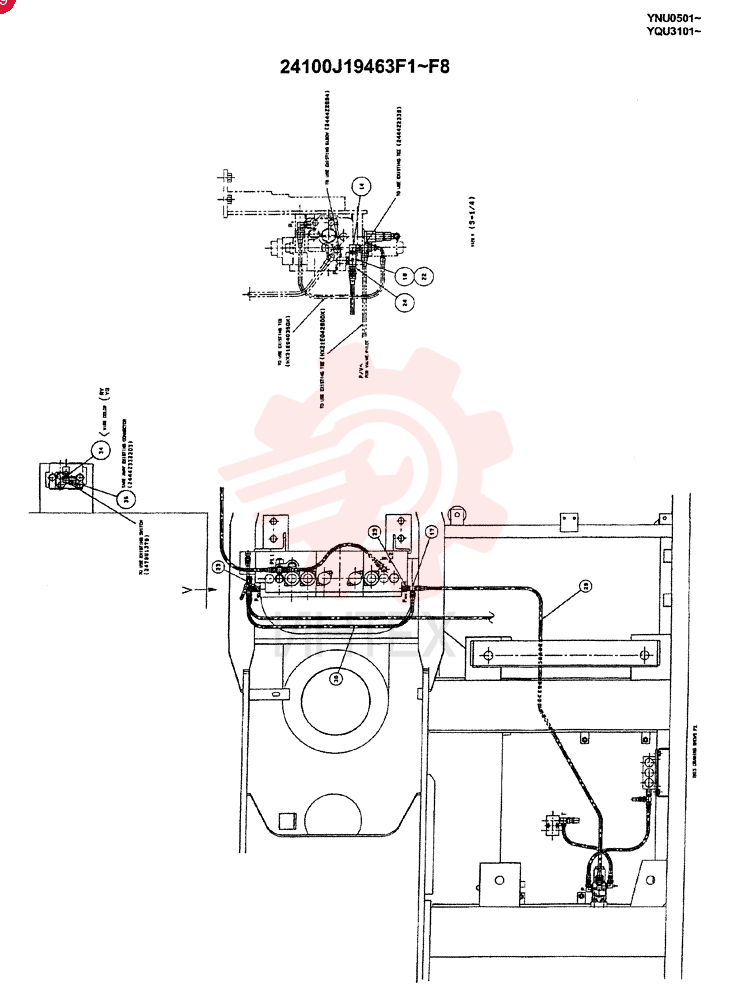 Схема (SK200) - MARK IV EXCAVATOR ASN YNU0501 (1/95-12/97) 24100J19463F1 (1)
