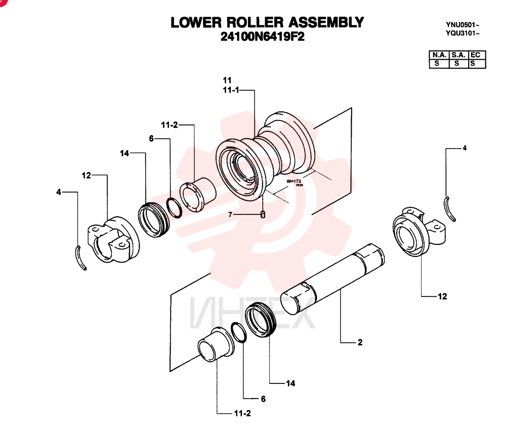 TRACK ROLLER 24100N6419F2