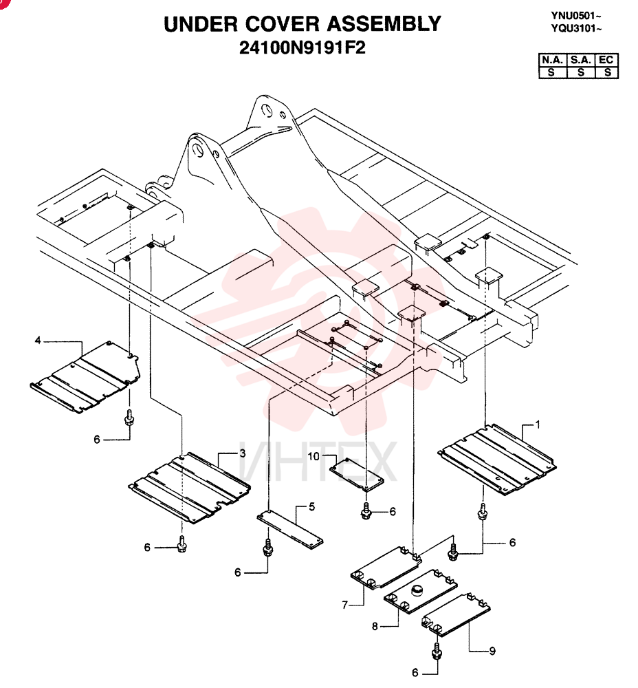 UNDER COVER ASSY 24100N9191F2