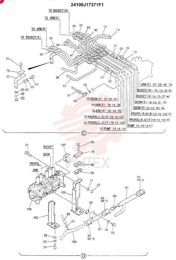 UPPER HYDR LINES 24100J17371F1 (3)