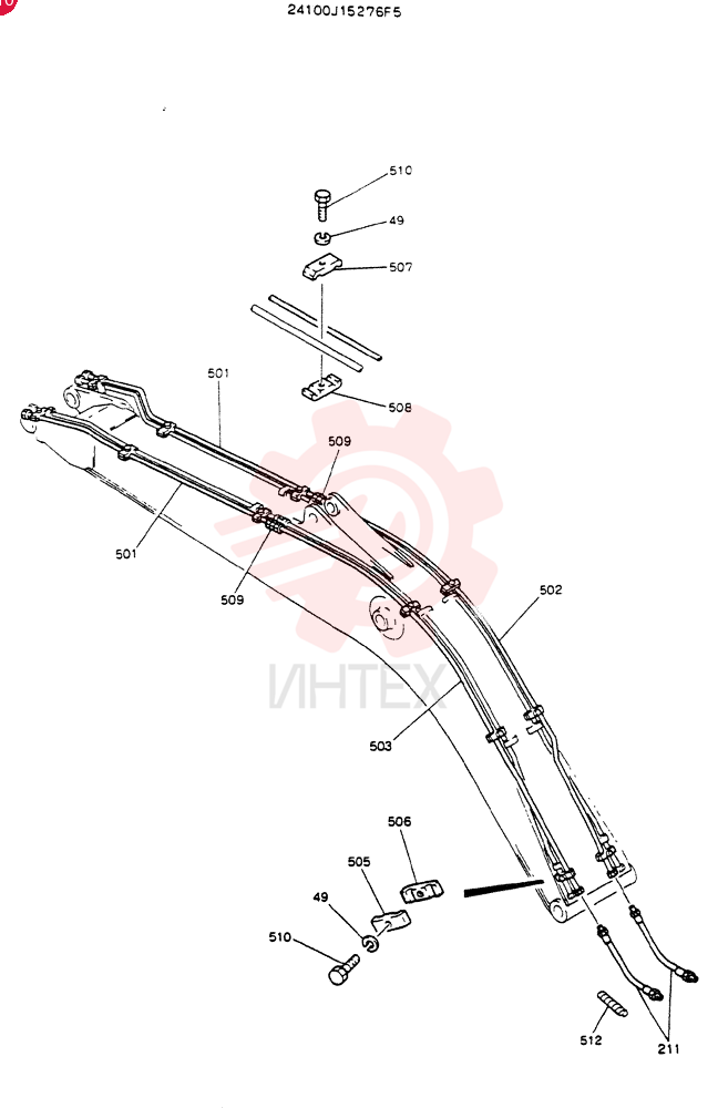BOOM ASSY, 5.6M 24100315276F5 (1)
