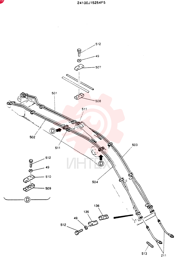 BOOM ASSY, 5.6M 24100J15254F5 (1)