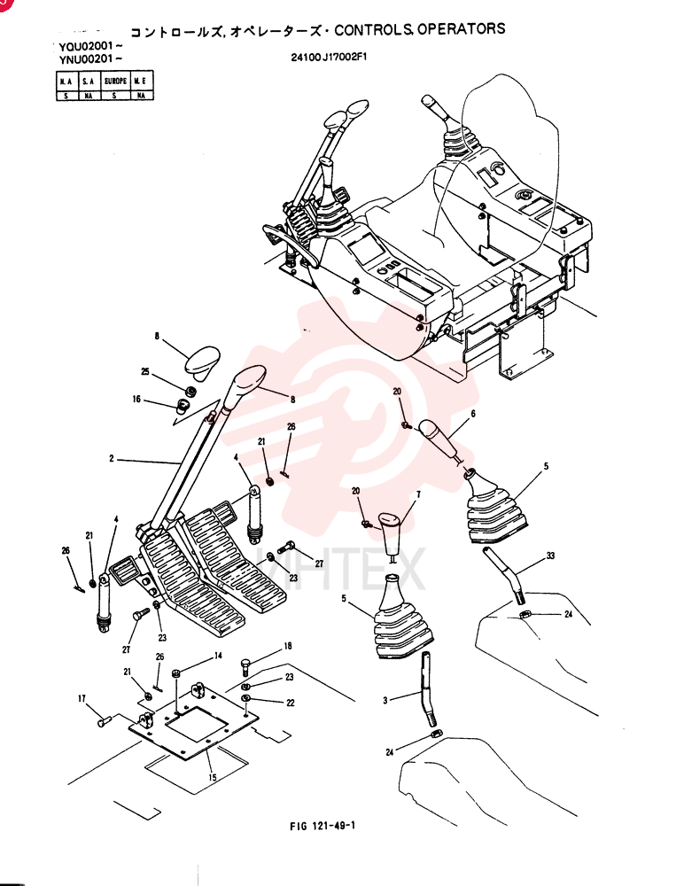 CONTROLS, OPERATORS 24100J17002F1