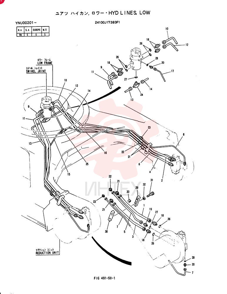 HYD LINES, LOW 24100J17383F1
