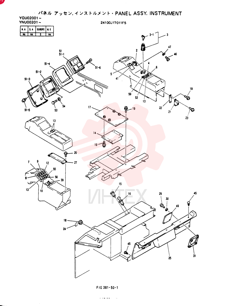 PANEL ASSY, INSTRUMENT 24100J17011F5