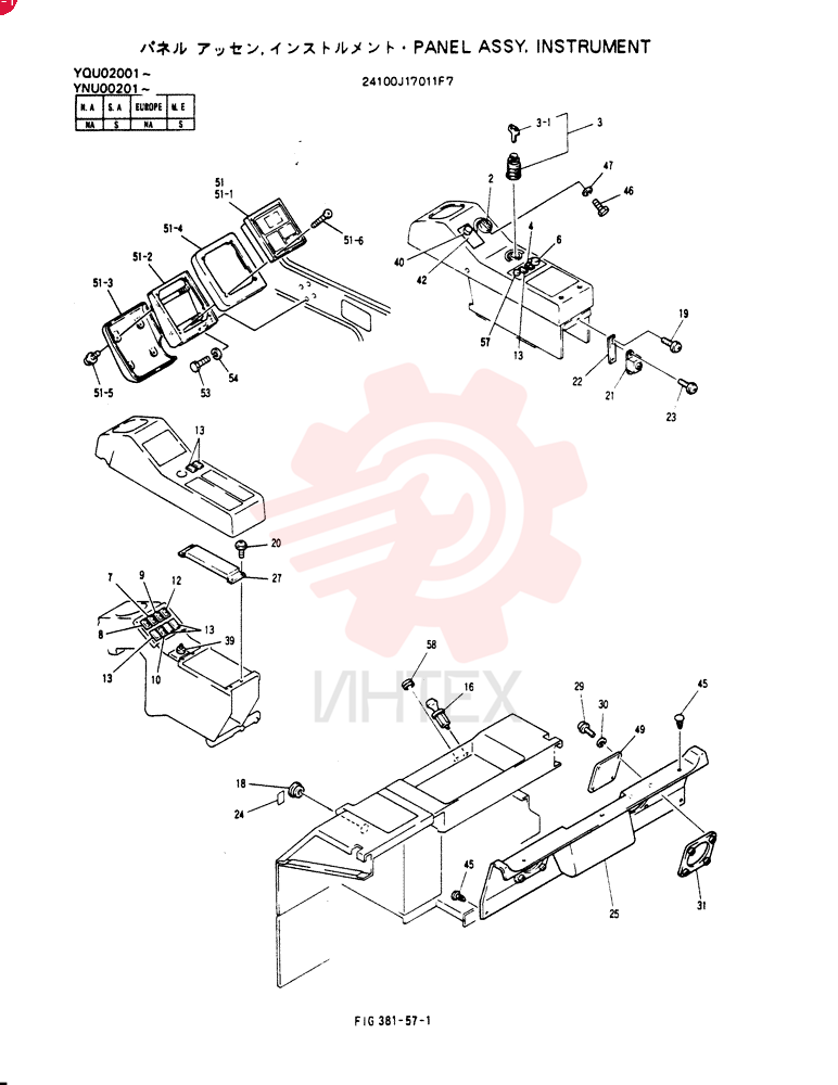 PANEL ASSY, INSTRUMENT 24100J17011F7