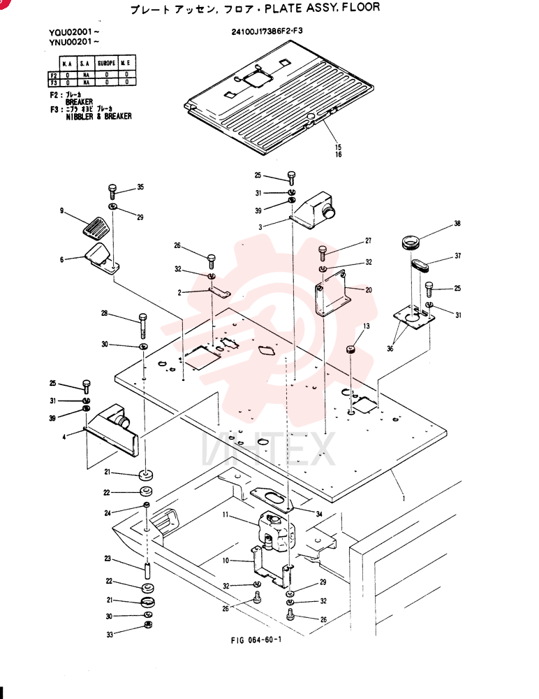 PLATE ASSY, FLOOR (BREAKER) 24100J17386F2