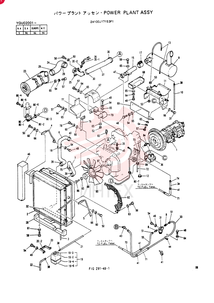 POWER PLANT ASSY 24100J1T153F1
