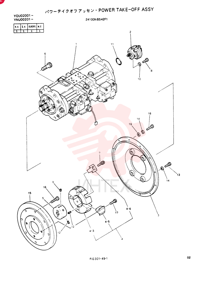 POWER TAKE-OFF ASSY 24100N8542F1